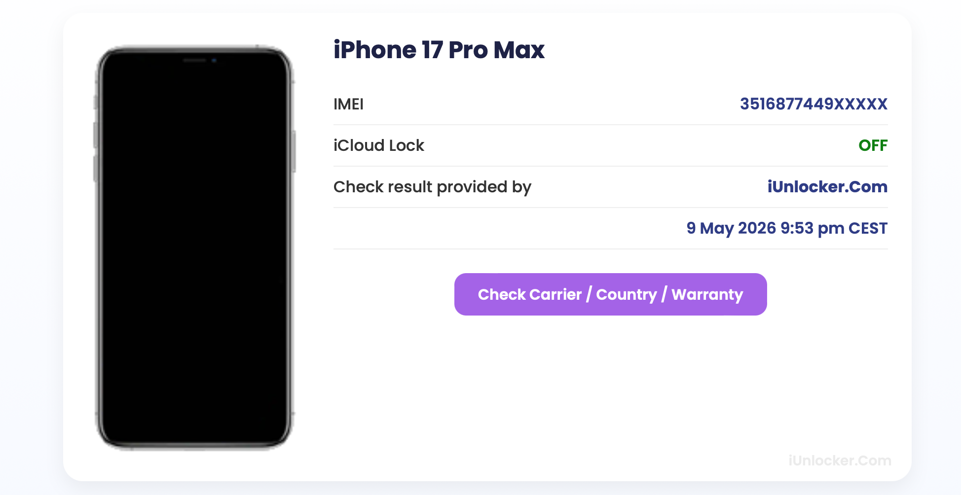iPhone 17 Pro Max , Lost Mode with infoSouth Africa , Unlocked within 2 hrs